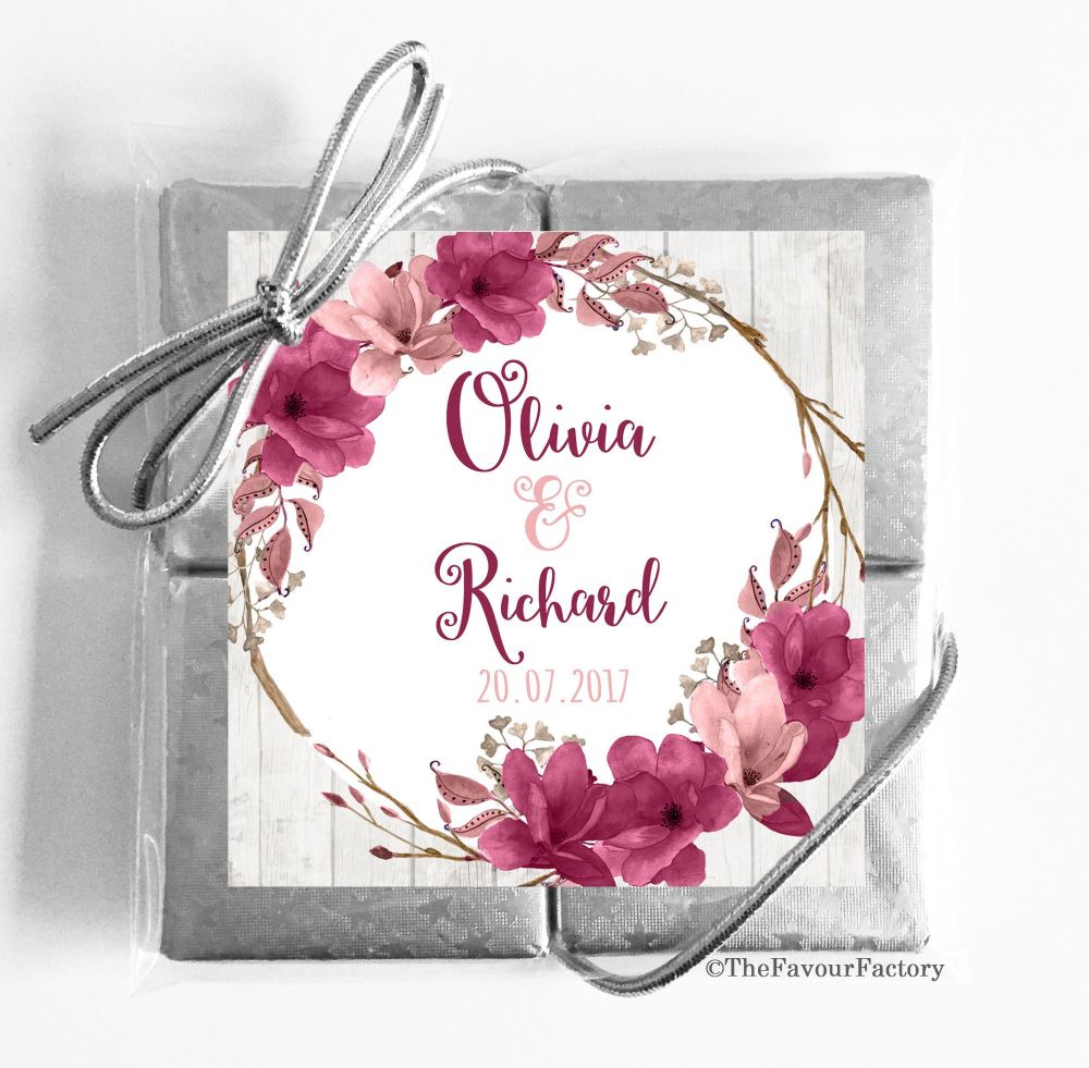Wedding Chocolates Favours Quads - Classic x1