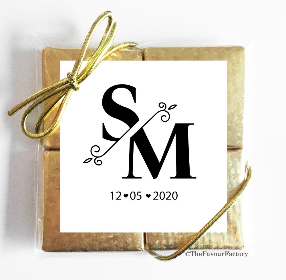 Wedding Chocolates Favours Quads - Classic x1