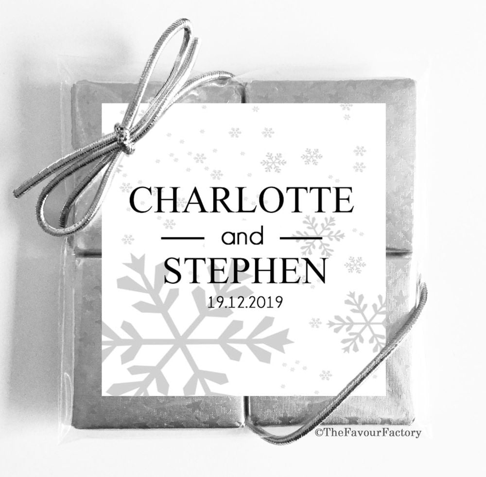 Wedding Chocolates Favours Quads - Classic x1