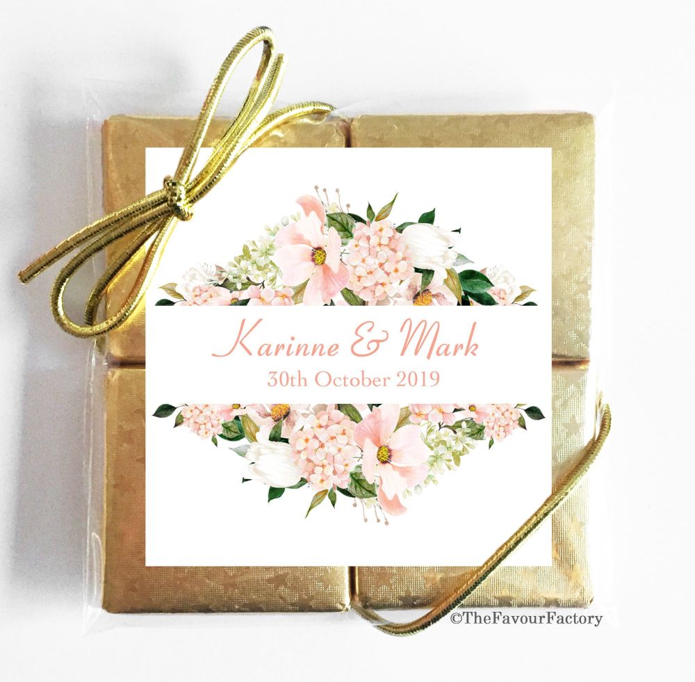 Wedding Chocolates Favours Quads - Classic x1
