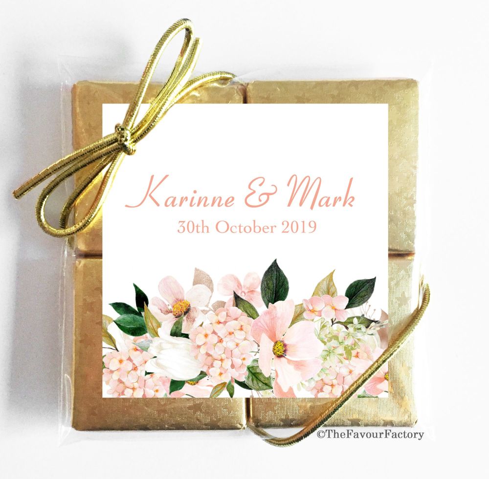Wedding Chocolates Favours Quads - Classic x1