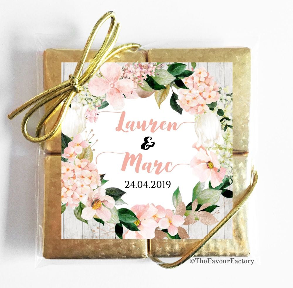 Wedding Chocolates Favours Quads - Classic x1