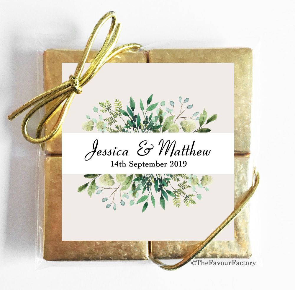 Wedding Chocolates Favours Quads - Classic x1