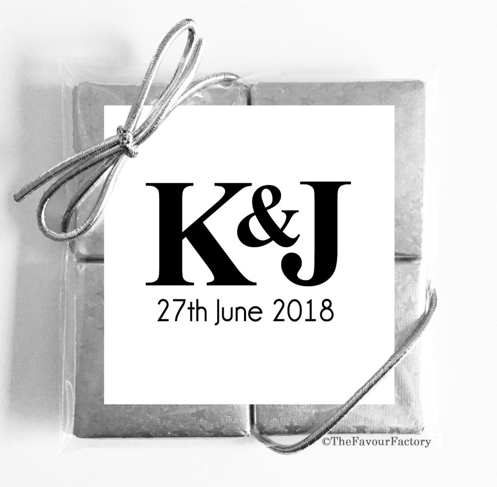 Wedding Chocolates Favours Quads - Classic x1