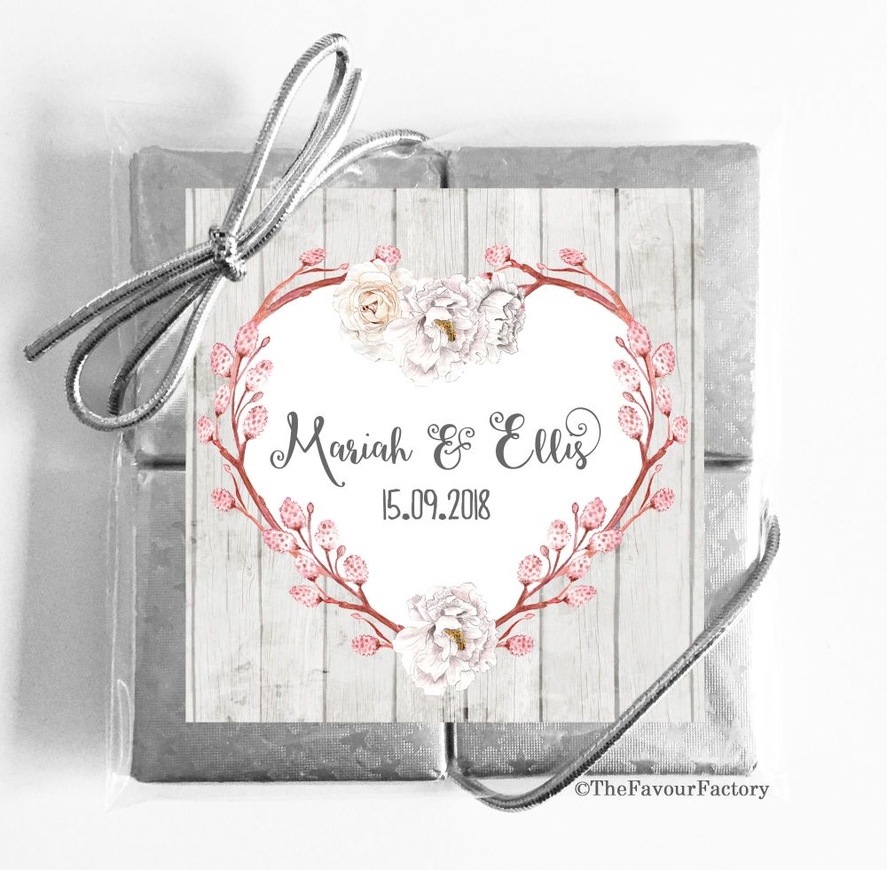 Wedding Chocolates Favours Quads - Classic x1