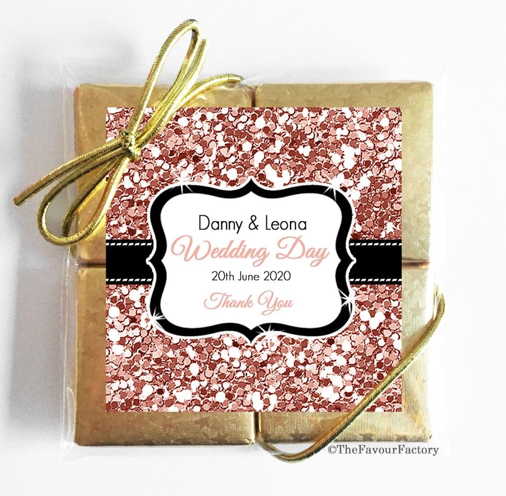 Wedding Chocolates Favours Quads - Classic x1