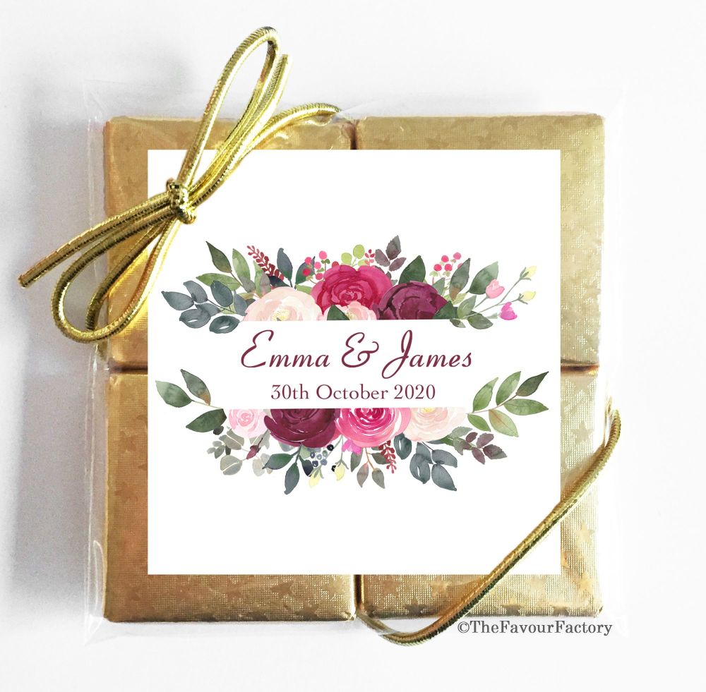 Wedding Chocolates Favours Quads - Classic x1