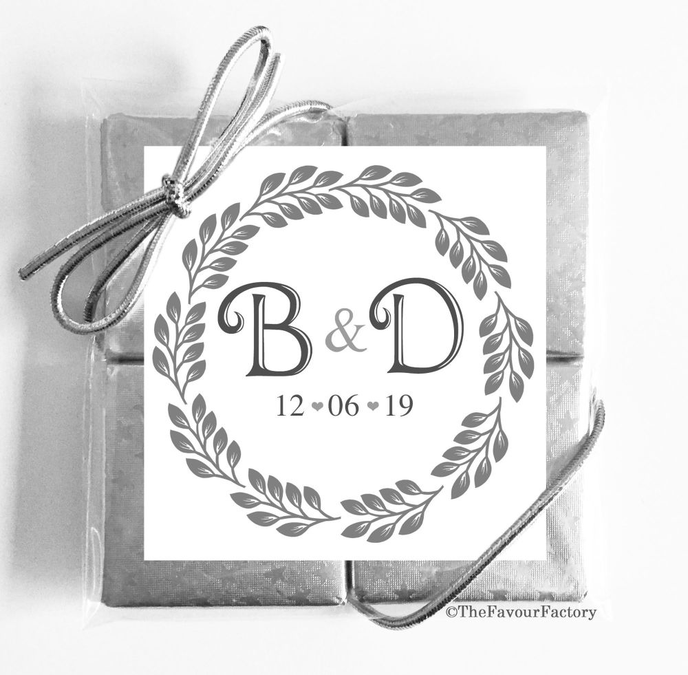 Wedding Chocolates Favours Quads - Classic x1