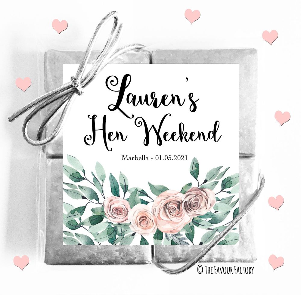Hen Party Chocolates Quads Favours x1