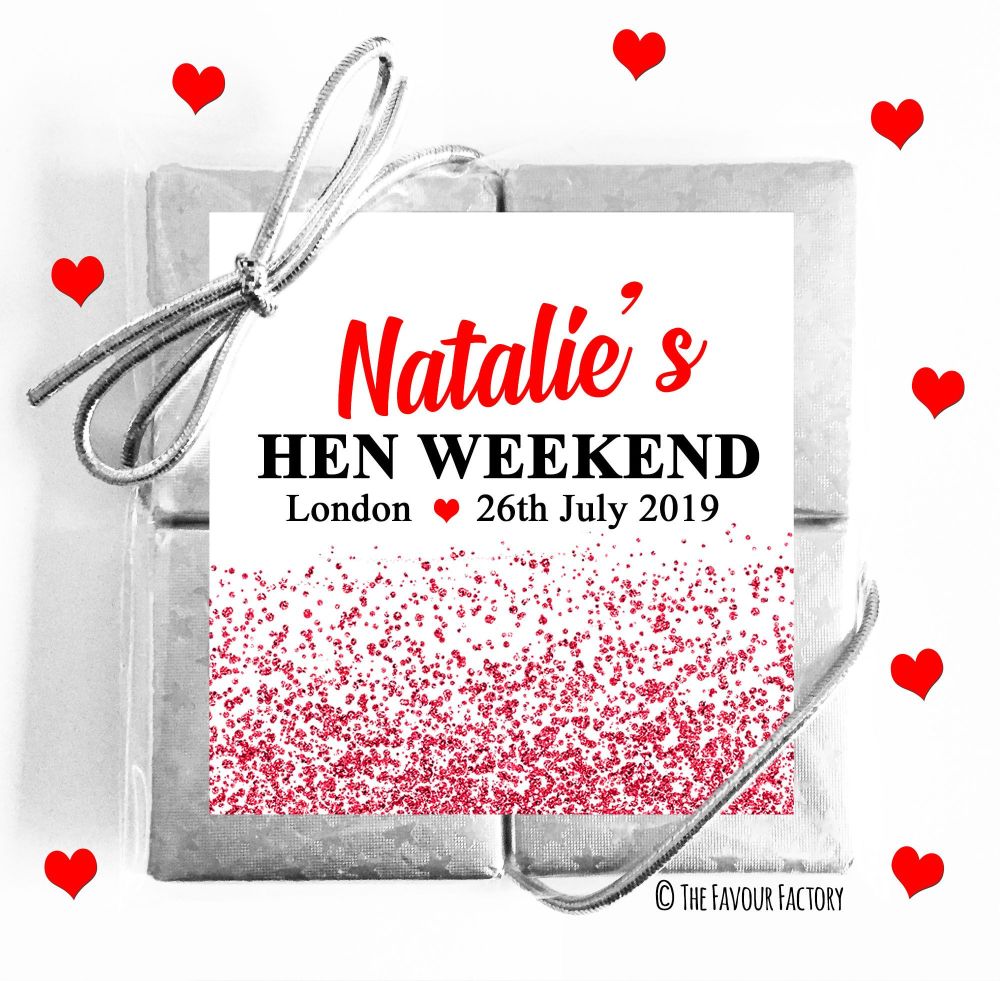 Hen Party Chocolates Quads Favours x1