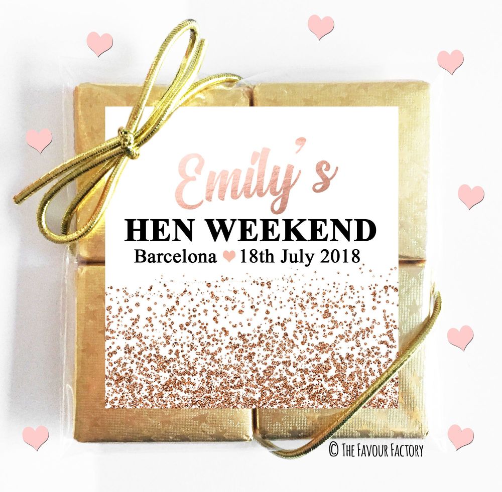 Hen Party Chocolates Quads Favours x1