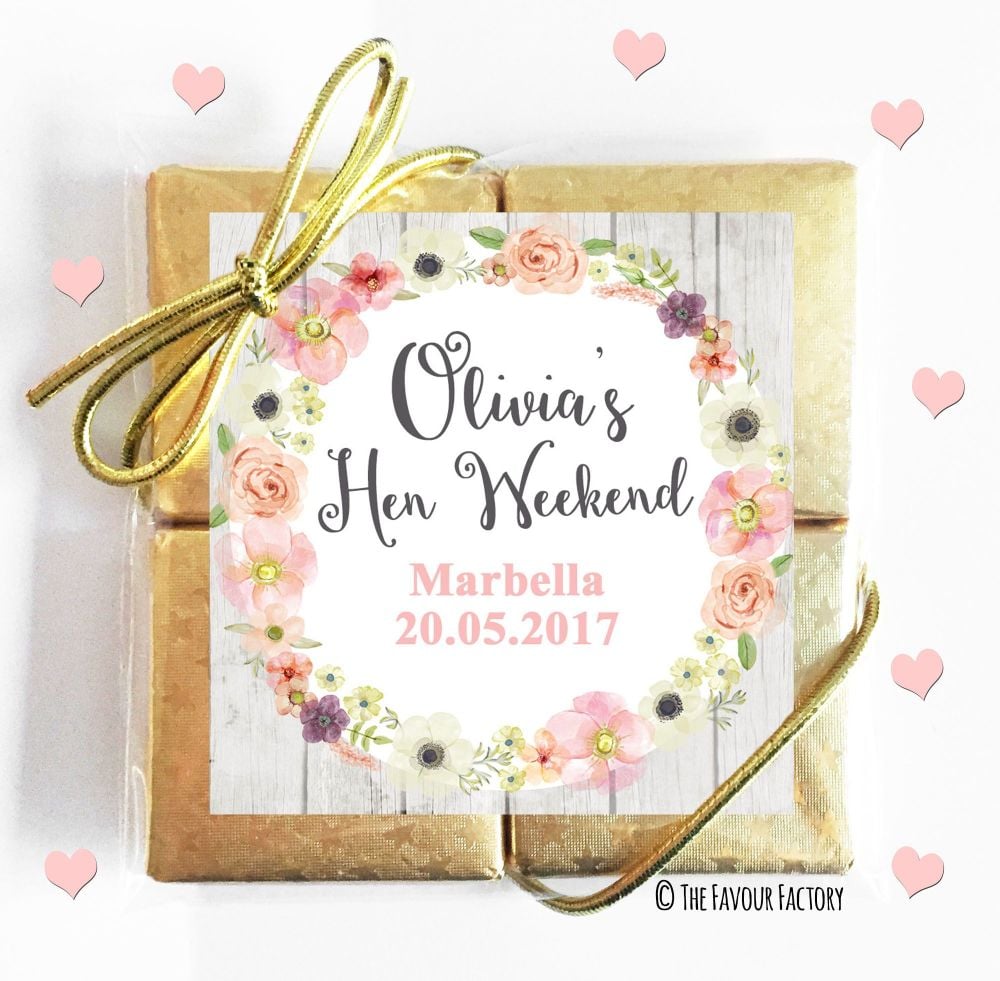 Hen Party Chocolates Quads Favours x1