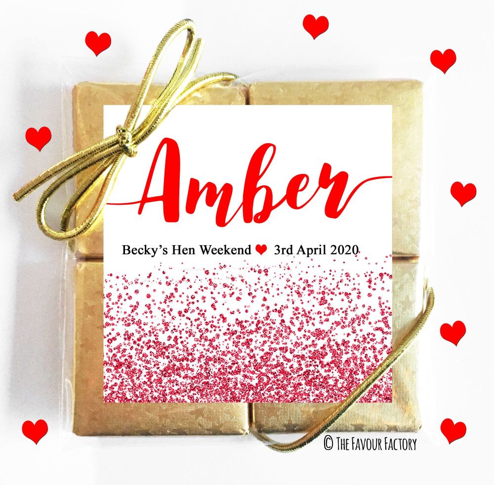 Hen Party Chocolates Quads Favours x1