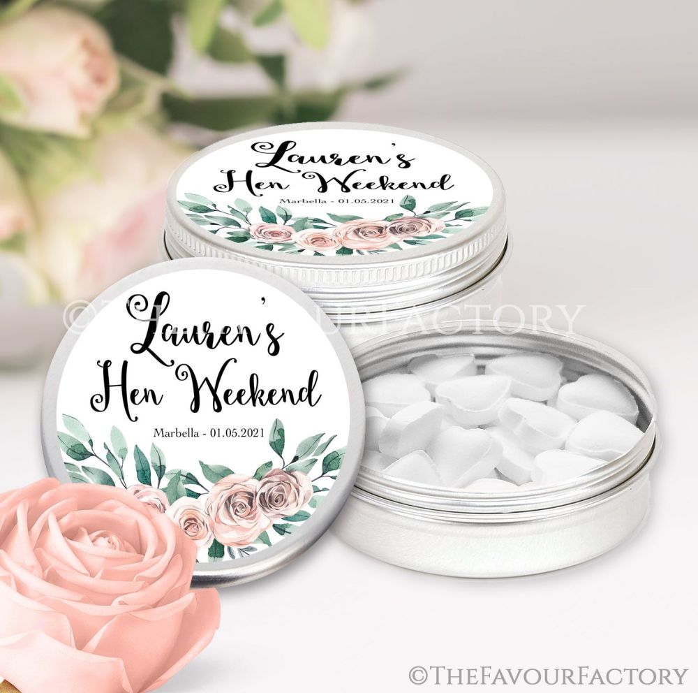 Hen Party Favour Tins Personalised x1
