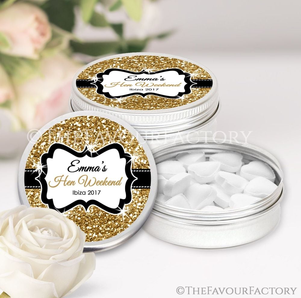 Hen Party Favour Tins Personalised x1