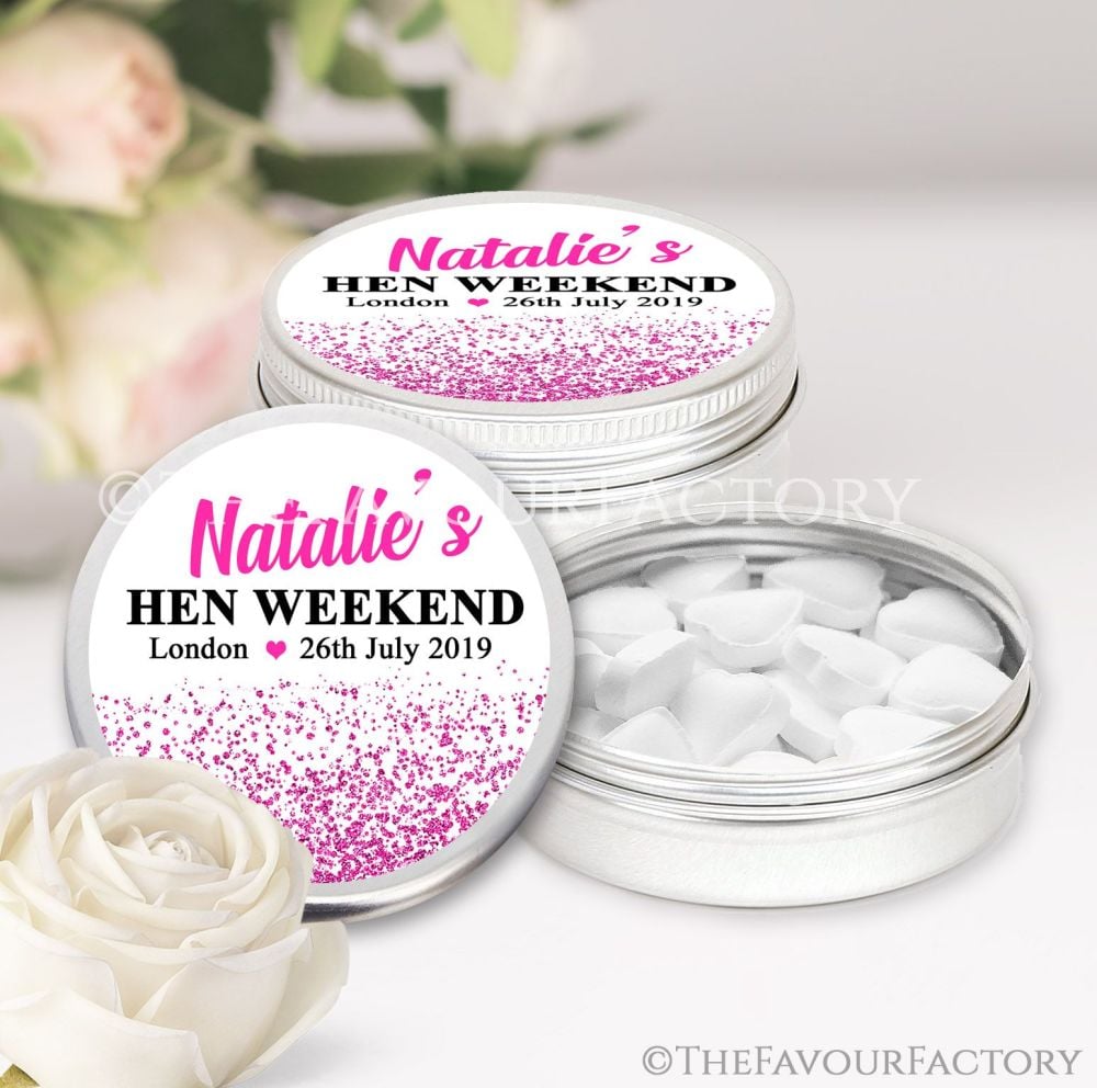 Hen Party Favour Tins Personalised x1