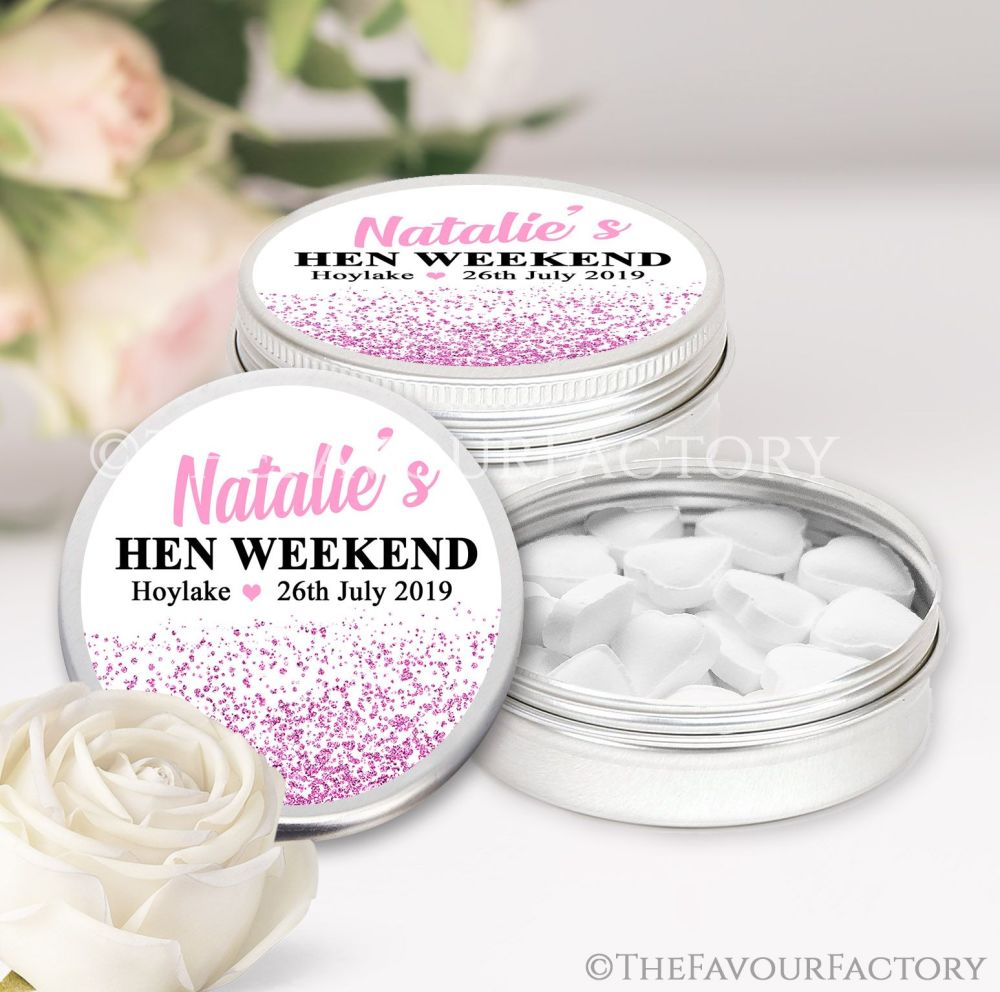 Hen Party Favour Tins Personalised x1