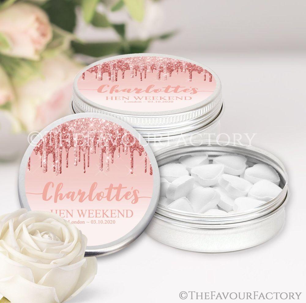 Hen Party Favour Tins Personalised x1