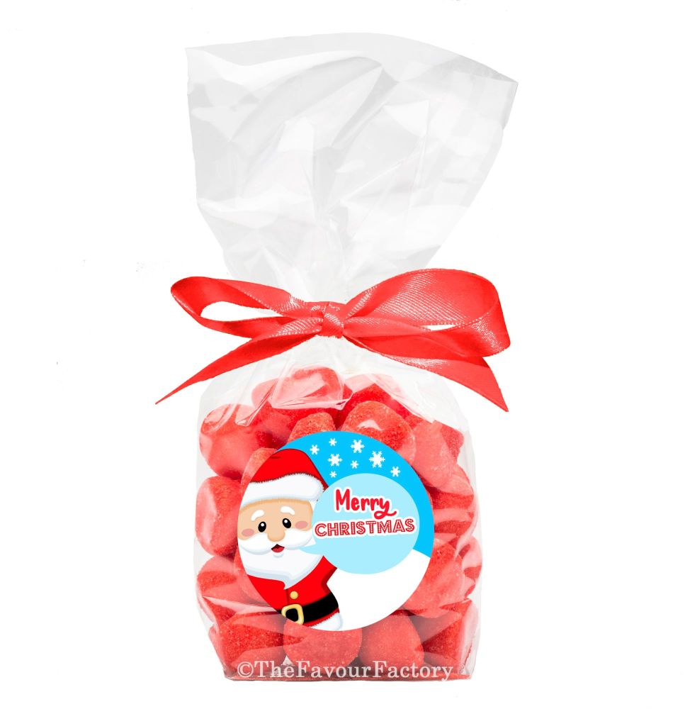 Christmas Ribbon Tie Bags Kits Santa Speech Bubble x12