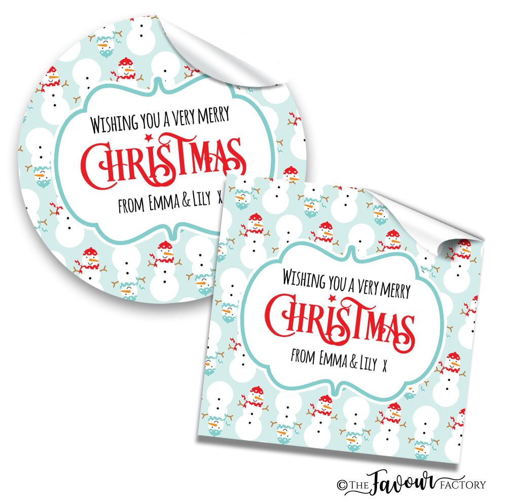 Christmas Stickers Cosy Snowmen