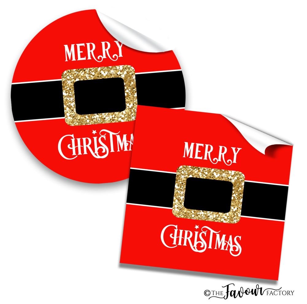 Christmas Stickers Santa's Belly Belt