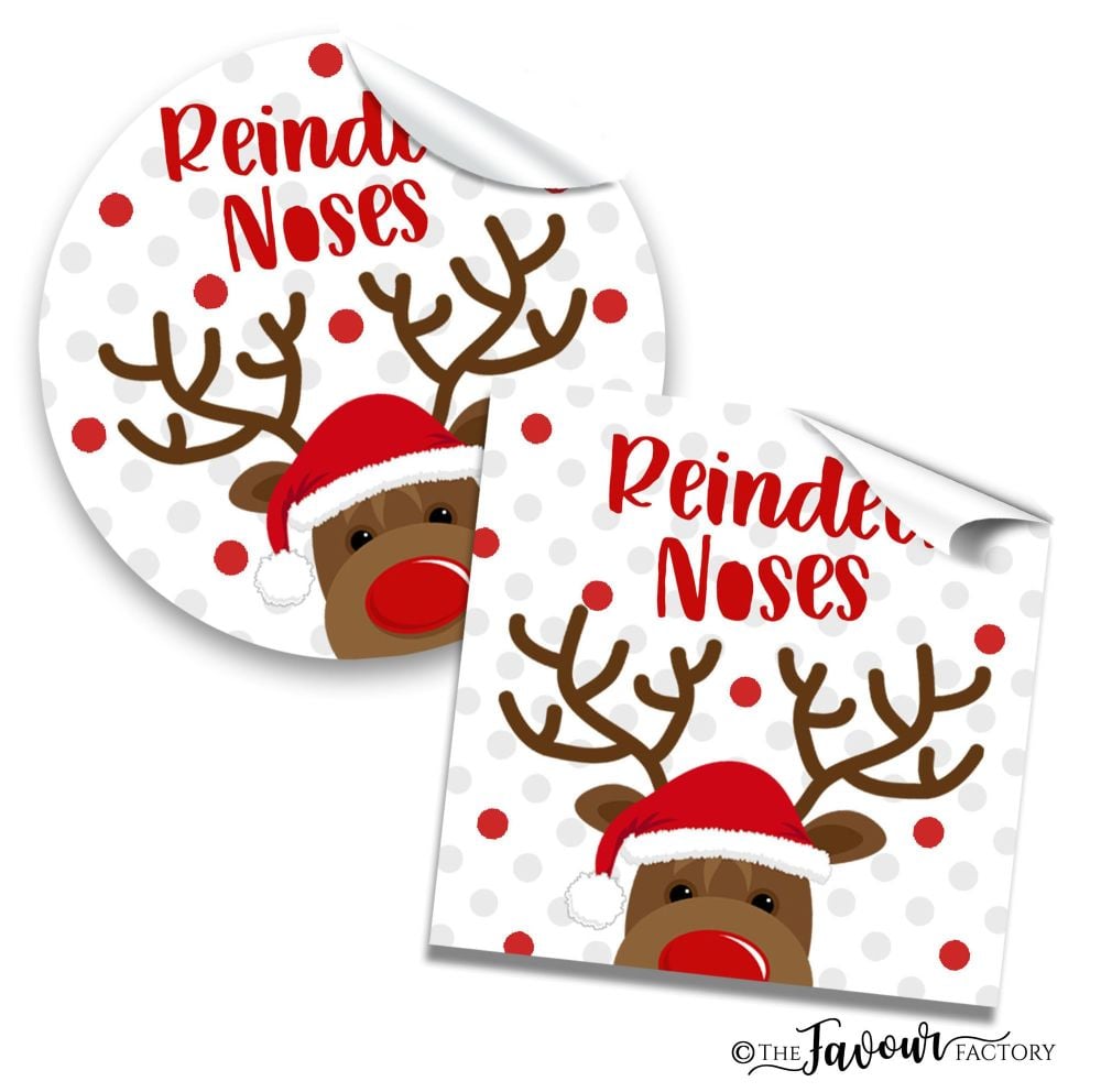 Christmas Stickers Reindeer noses