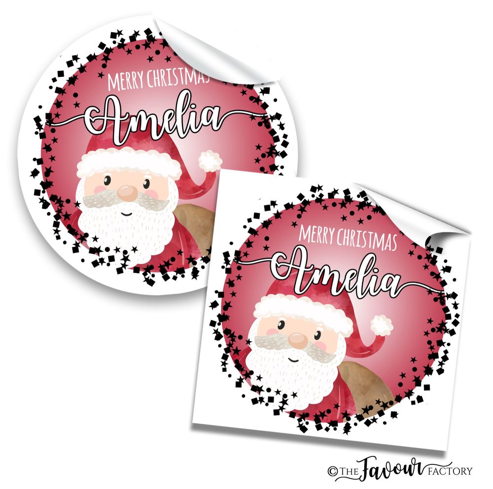 Christmas Stickers Santa Confetti