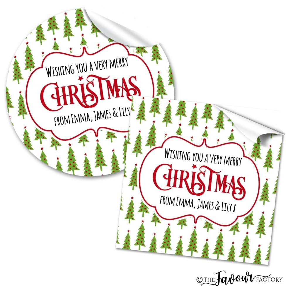 Christmas Stickers Berry Trees