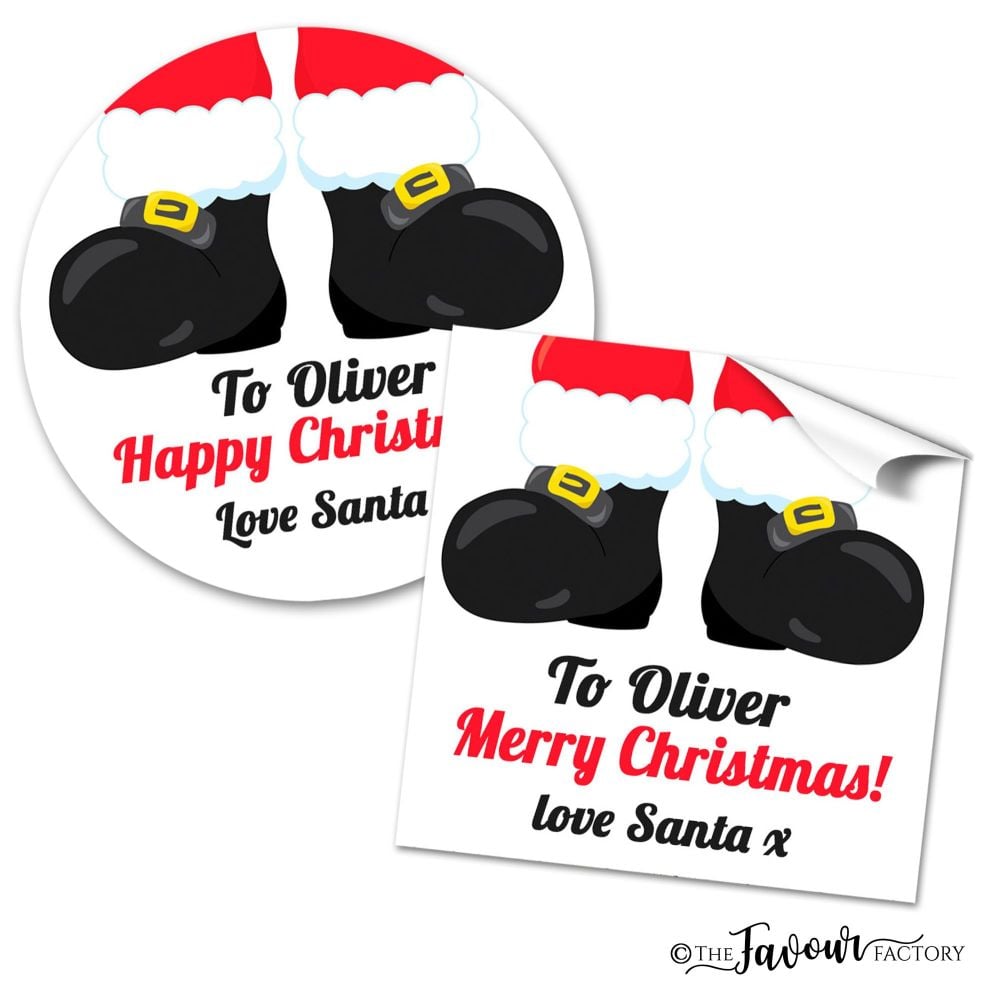 Christmas Stickers Santas Boots