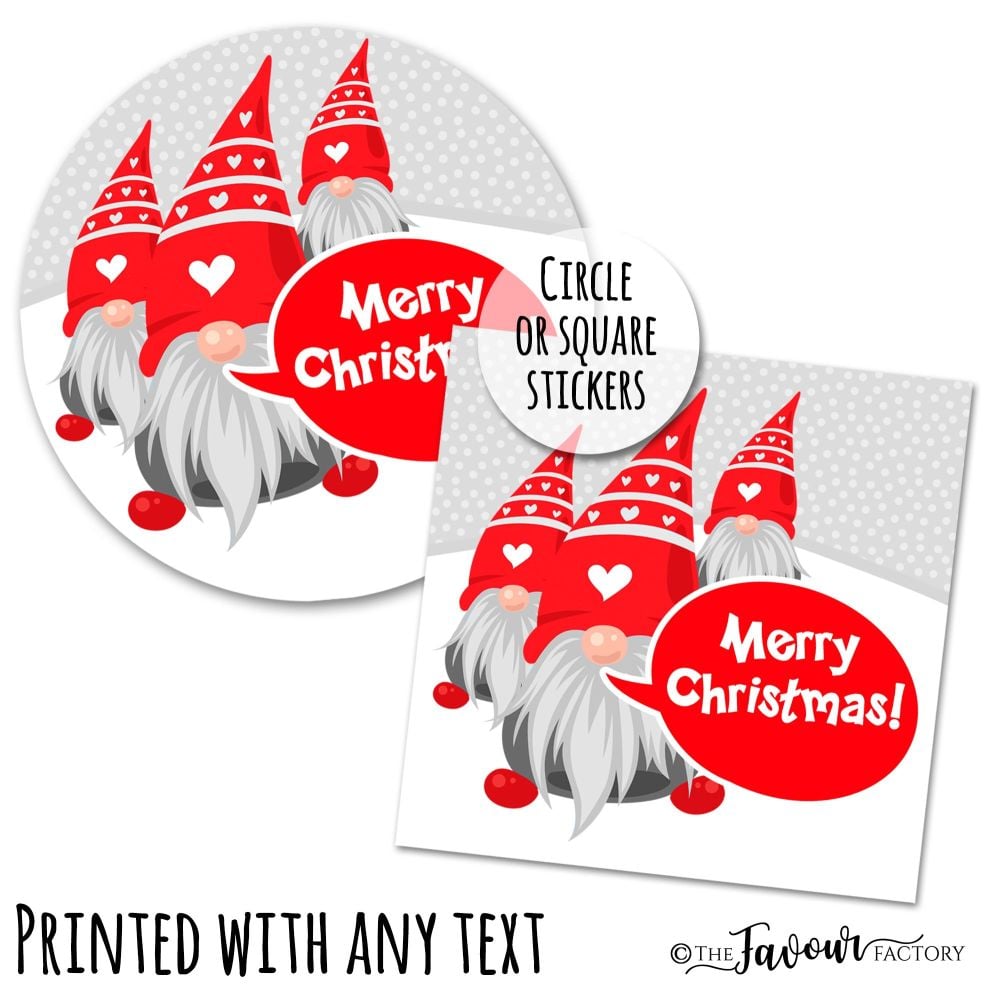 Gonk Gnomes Christmas Stickers