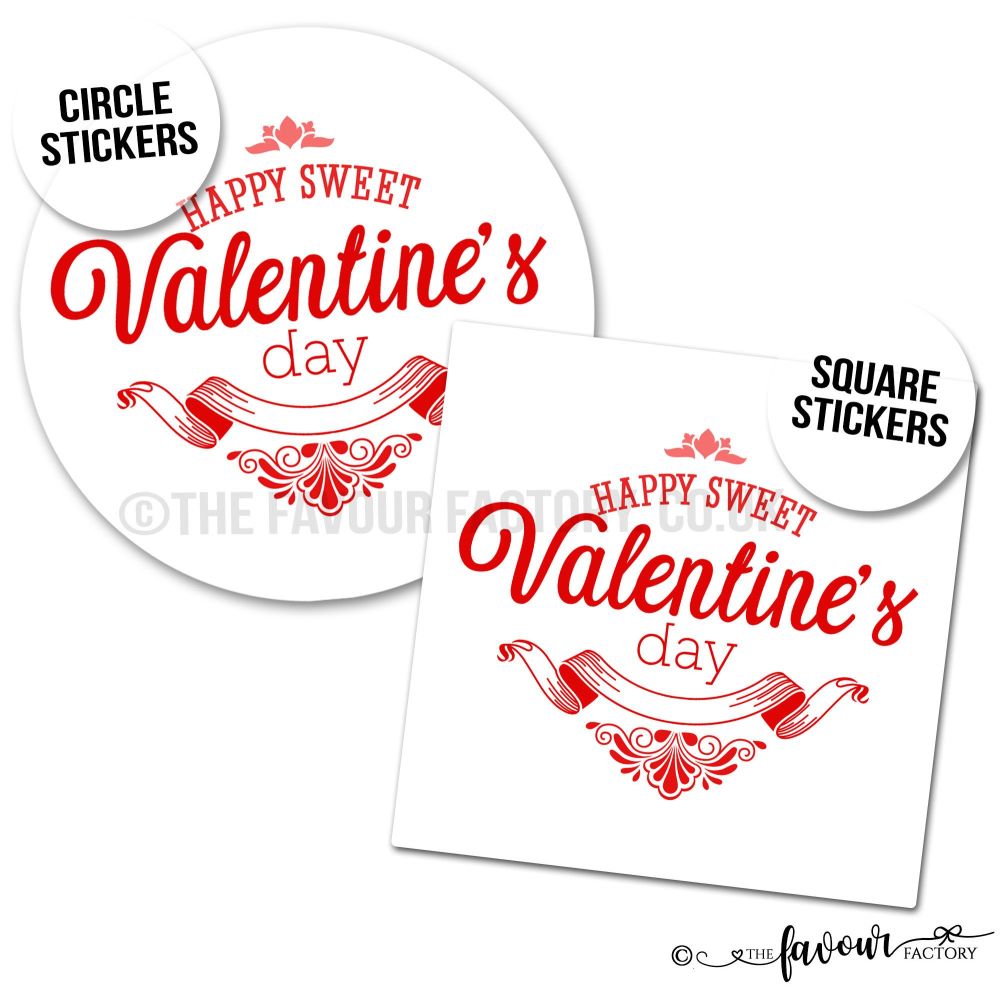 Happy Sweet Valentine's Day Stickers