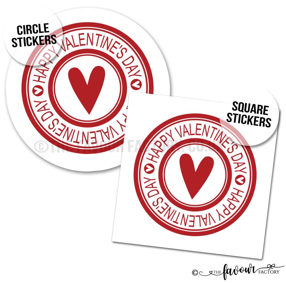 Valentine's Day Stickers Heart Stamp