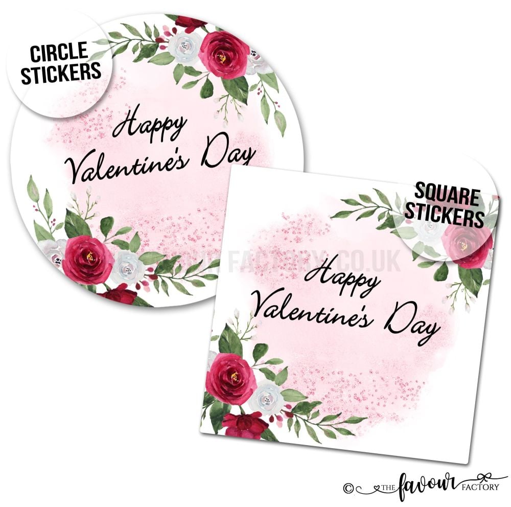 Valentine's Day Stickers Romantic Roses