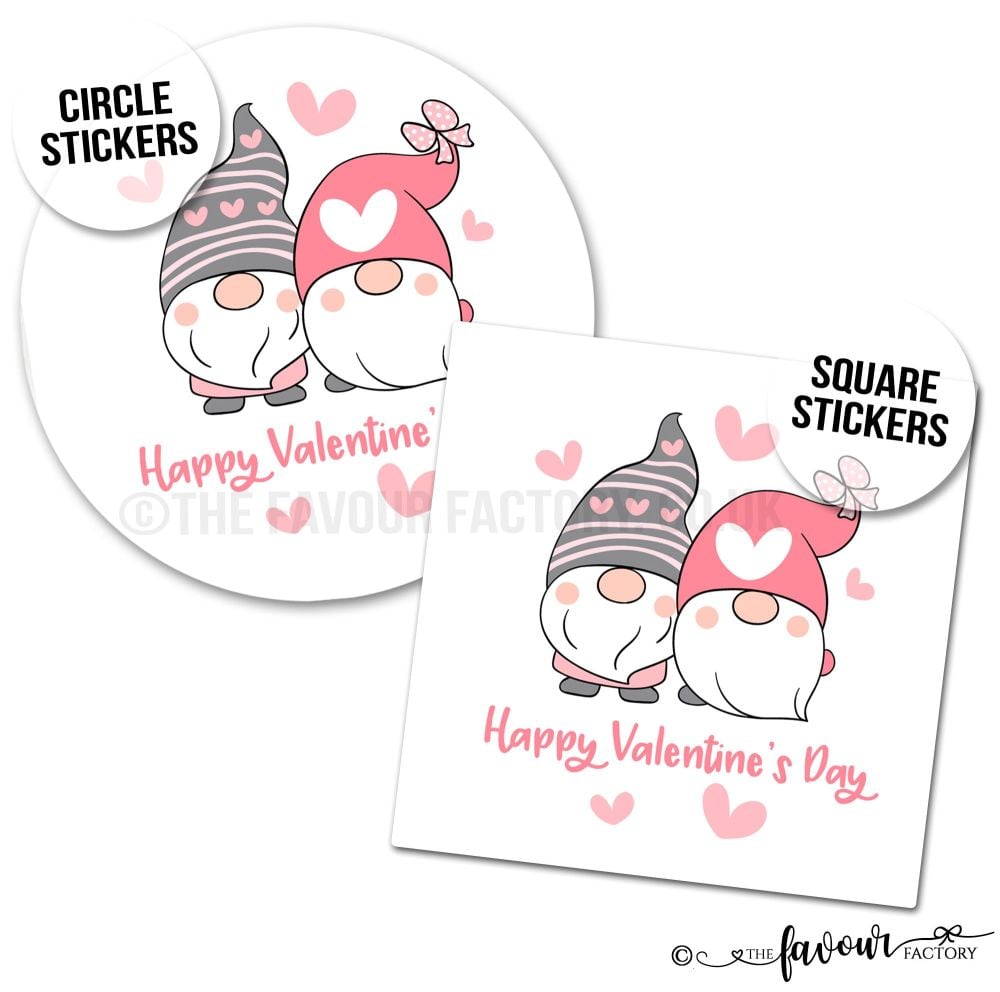 Valentine's Day Stickers Gonk Gnomes