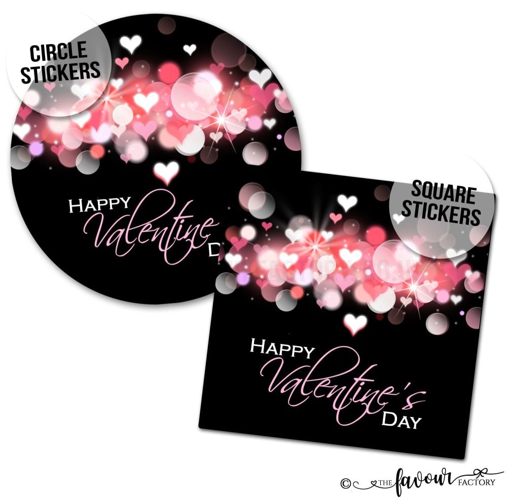 Valentine's Day Stickers Light Bubbles