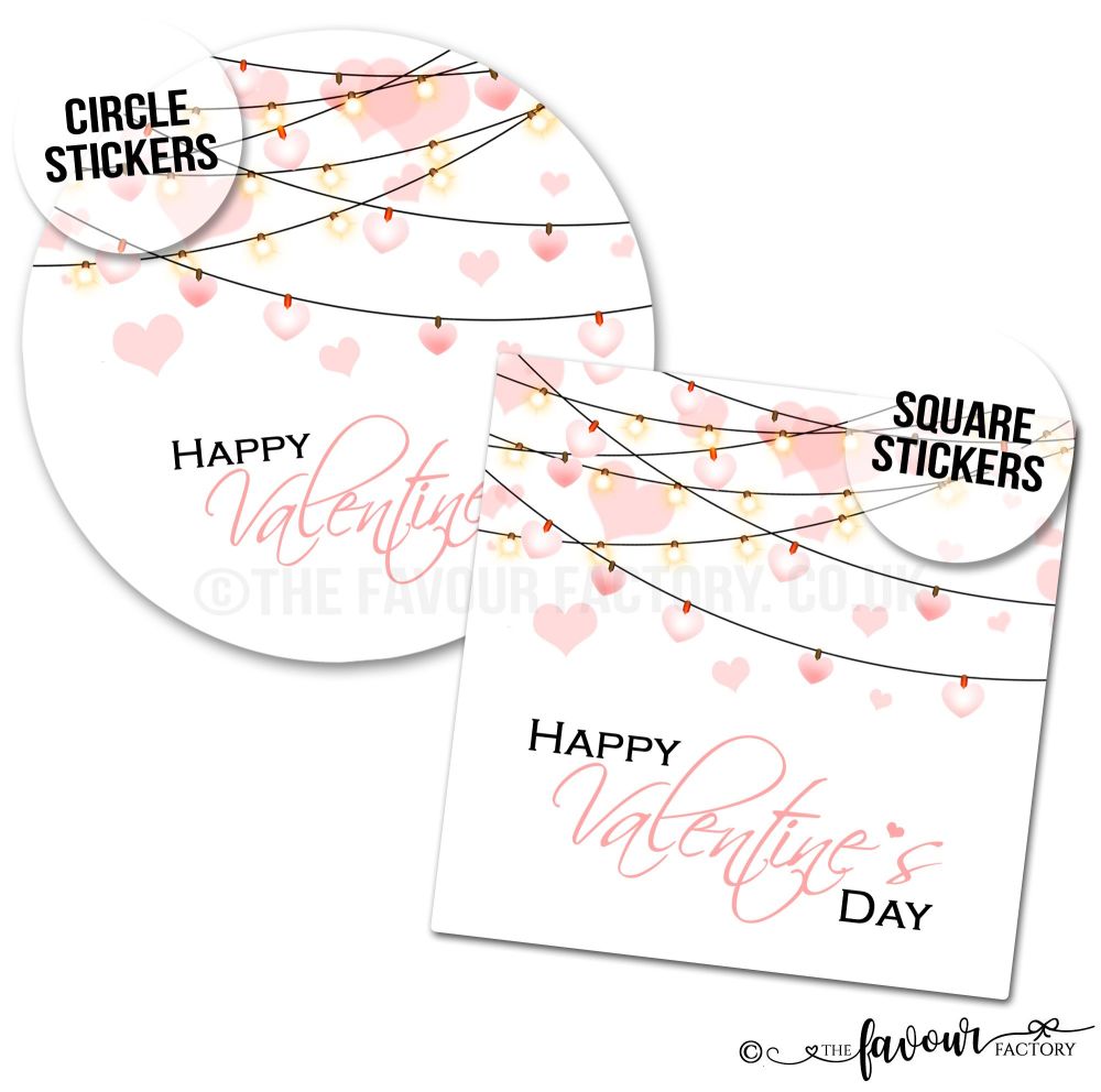 Valentine's Day Stickers Fairy Lights