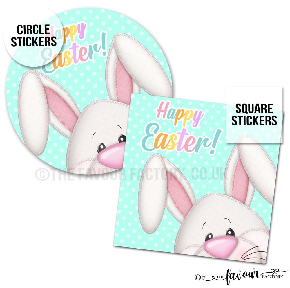 Happy Easter Big Bunny Stickers