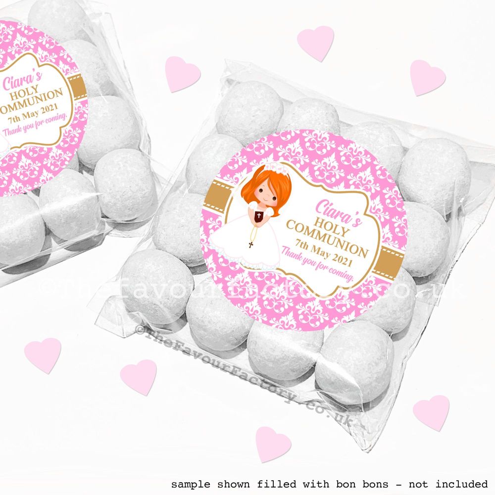 Holy Communion Sweet Bags Kits Ginger Hair Girl x12