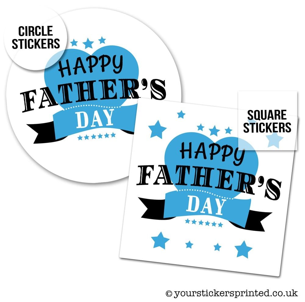Father's Day Stickers Banner And Stars