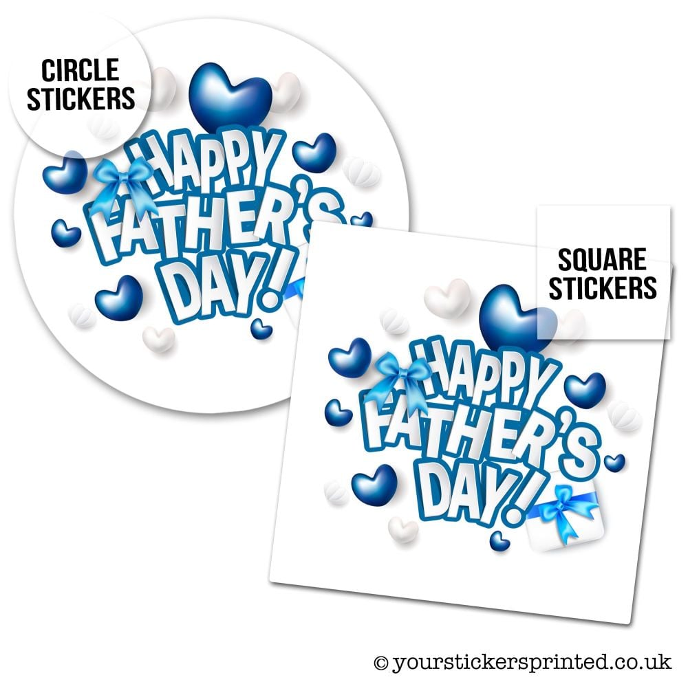 Father's Day Stickers Heart Balloons