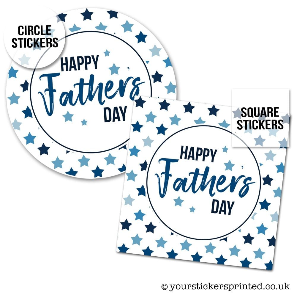 Father's Day Stickers Polka Dots Stars