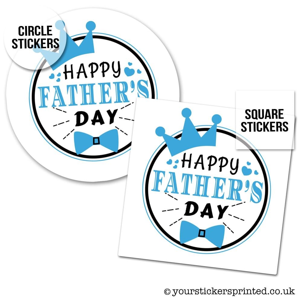 Father's Day Stickers Crown And Bowtie
