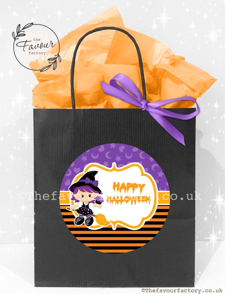 Halloween Party Bags Little Witch x1
