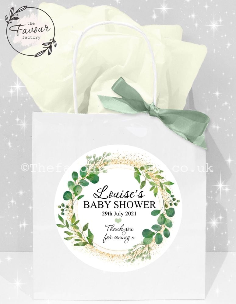 Baby Shower Party Bags Botanical Gold Dust x 1