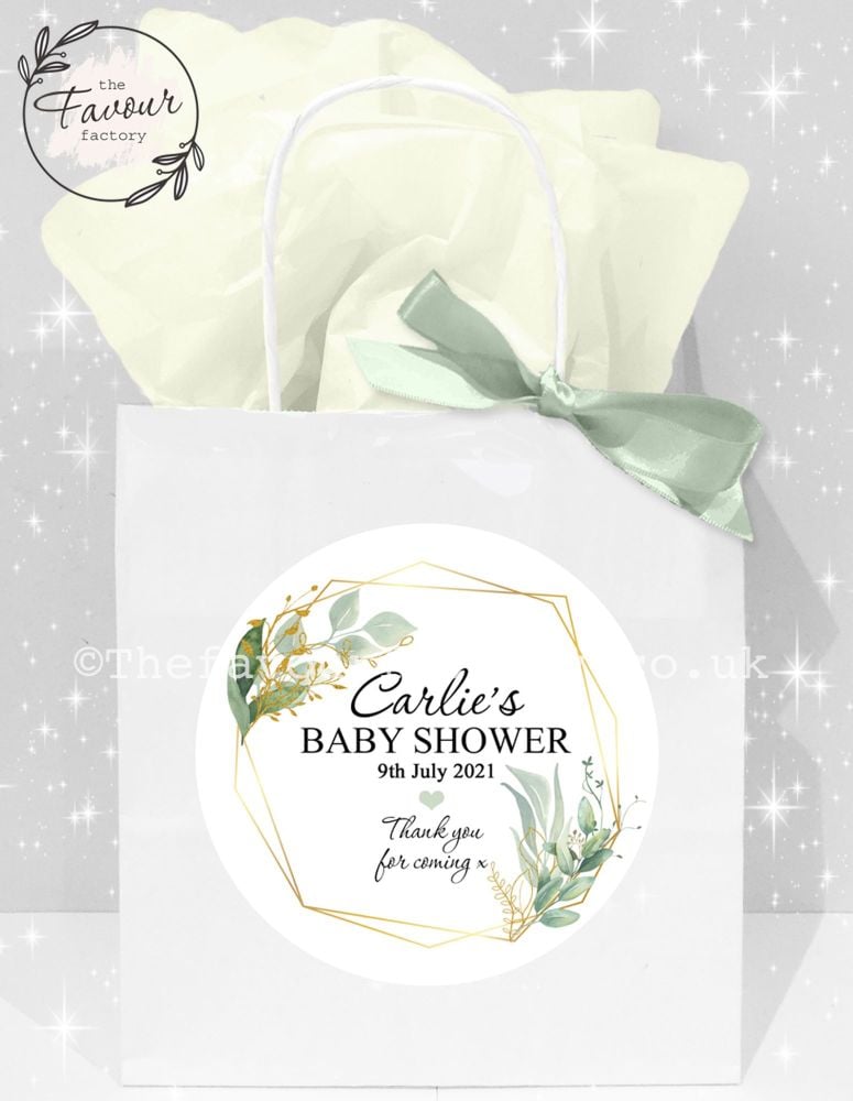 Baby Shower Party Bags Geometric Botanicals x 1