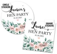 Hen Party Stickers Boho Floral Bouquet