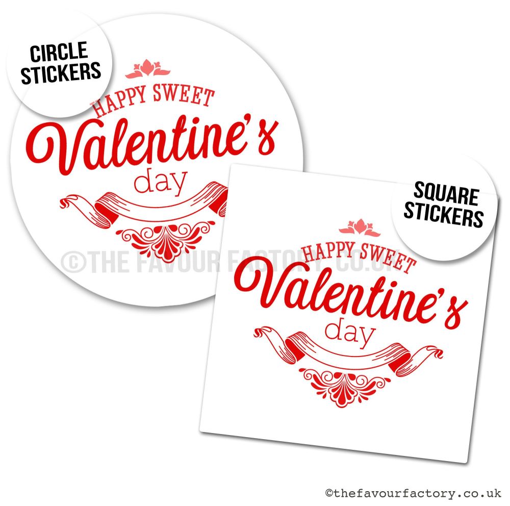 Valentines Day Stickers Vintage Sweet Valentine - A4 Sheet x1