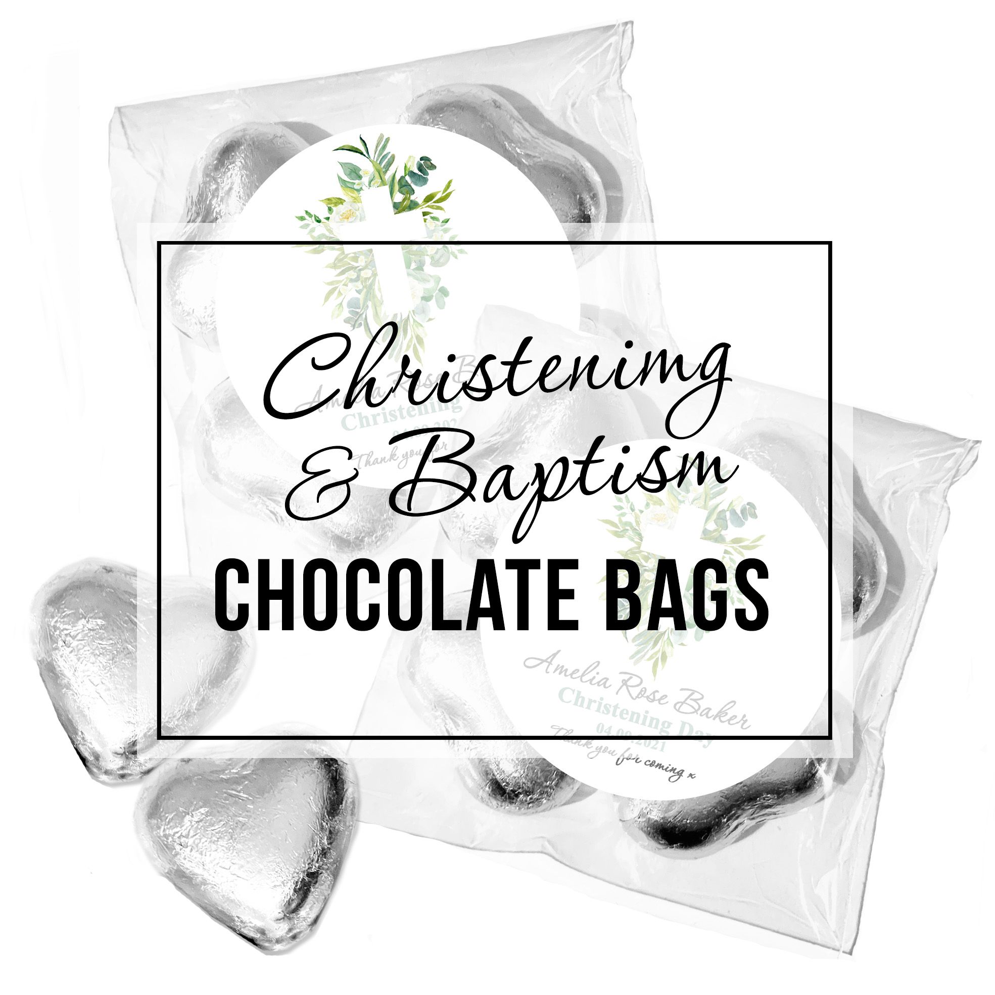 Christening chocolate favours