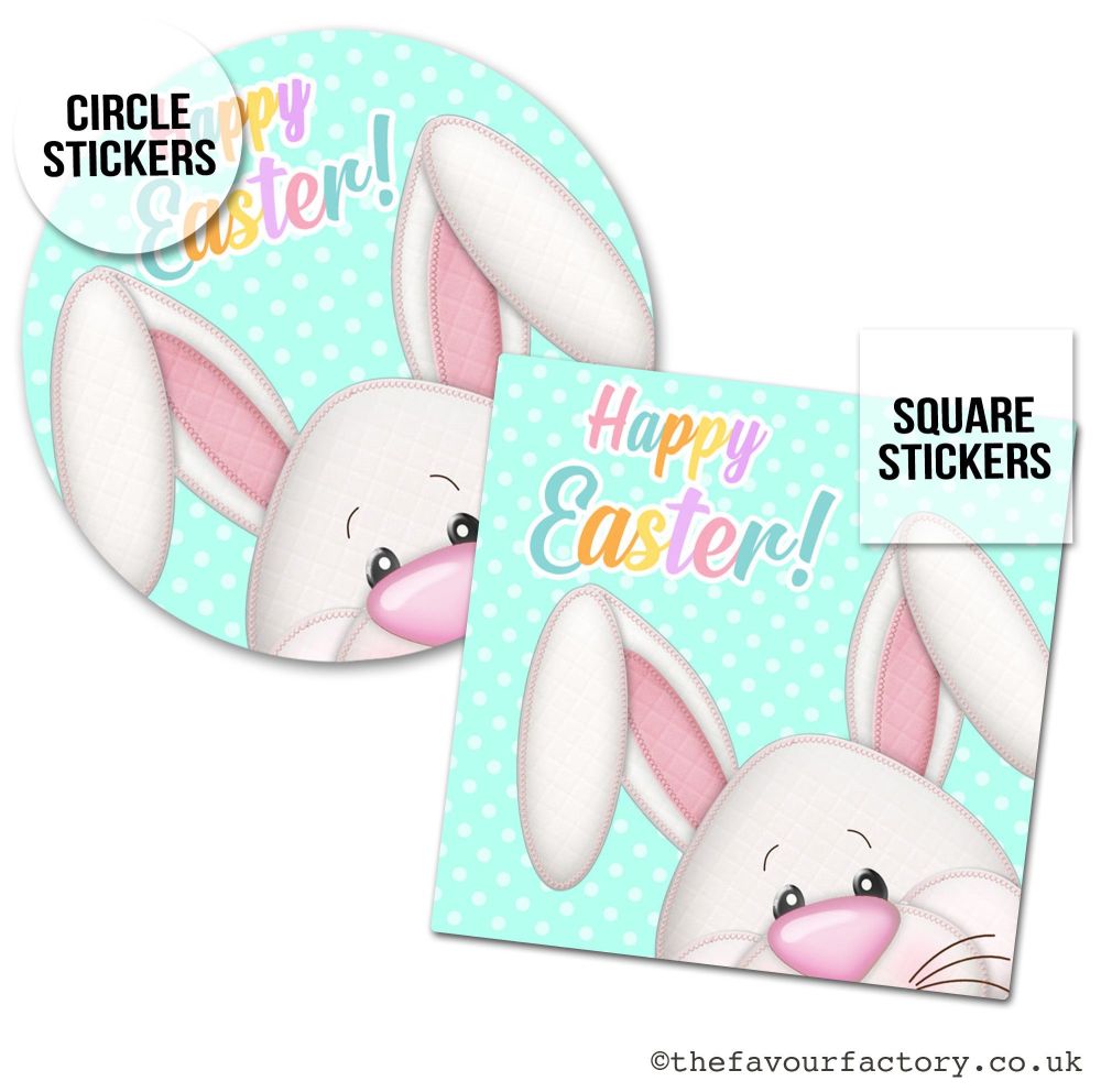 Happy Easter Stickers Big Bunny  - A4 Sheet x1