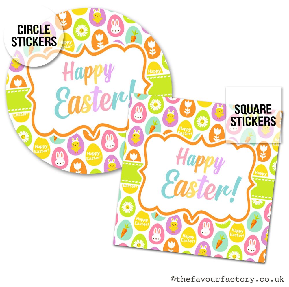 Easter Stickers Lots Of Painted Eggs - A4 Sheet x1